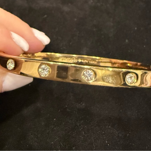 Kate Spade Love click bracelet. Gold tone. Diamond-like stones. - Picture 4 of 5